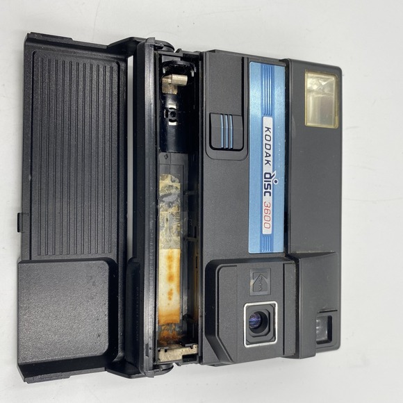 Vintage Kodak Disc 3600 Camera USA Made 1980s Disc Film Point Shoot Flash Tested - Picture 4 of 12